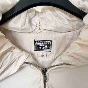 SOLD❗️OneSTAR Converse classic vintage trending maxi crème white offwhite puffer